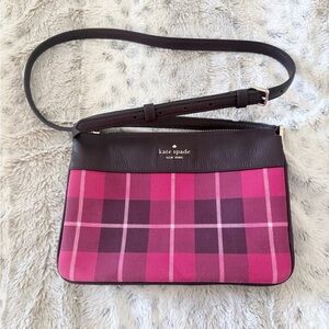 Kate Spade Leila Plaid Triple Gusset Crossbody